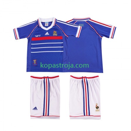 Billiga Fotbollströjor Frankrike Retro Barn Hemma tröja 1998 Kortärmad